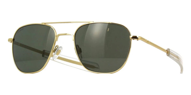 American Optical Original Pilot C1 BT CL GNG-P Gold 23K Polarised - As Seen On Ryan Gosling & Robbie Williams - Size:52mm